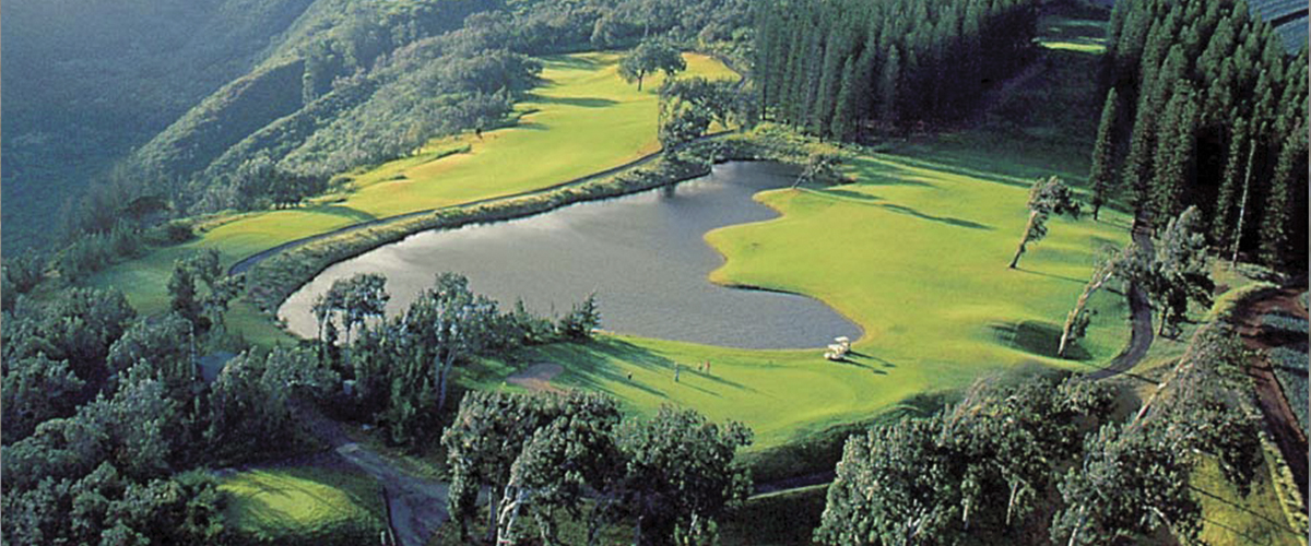 lake on a golf green
